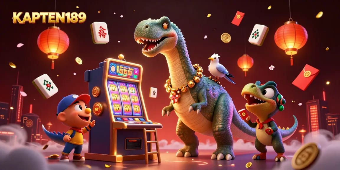 KAPTEN189 memikat pemain dengan slot gacor dan keceriaan warna-warni dalam ilustrasi digital menarik