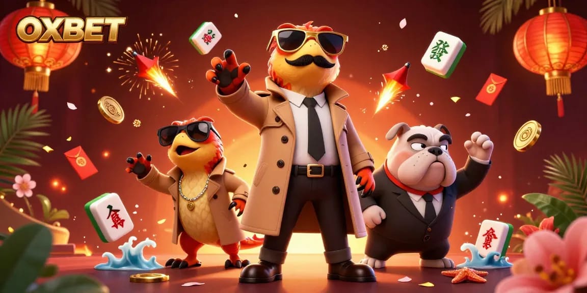 Experience OXBET, the top online betting site, with raptors in disguise entering a VIP lounge.