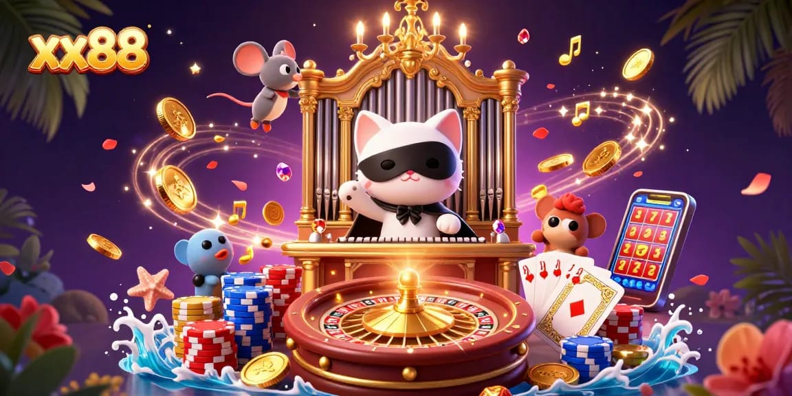 Experience thrilling games at xx88 with luminous coins and enchanting 3D characters.