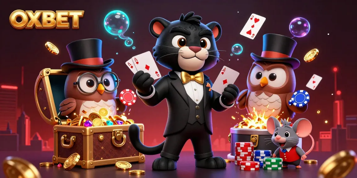 Experience the thrill of OXBET with engaging characters and casino elements in a vibrant underwater scene.