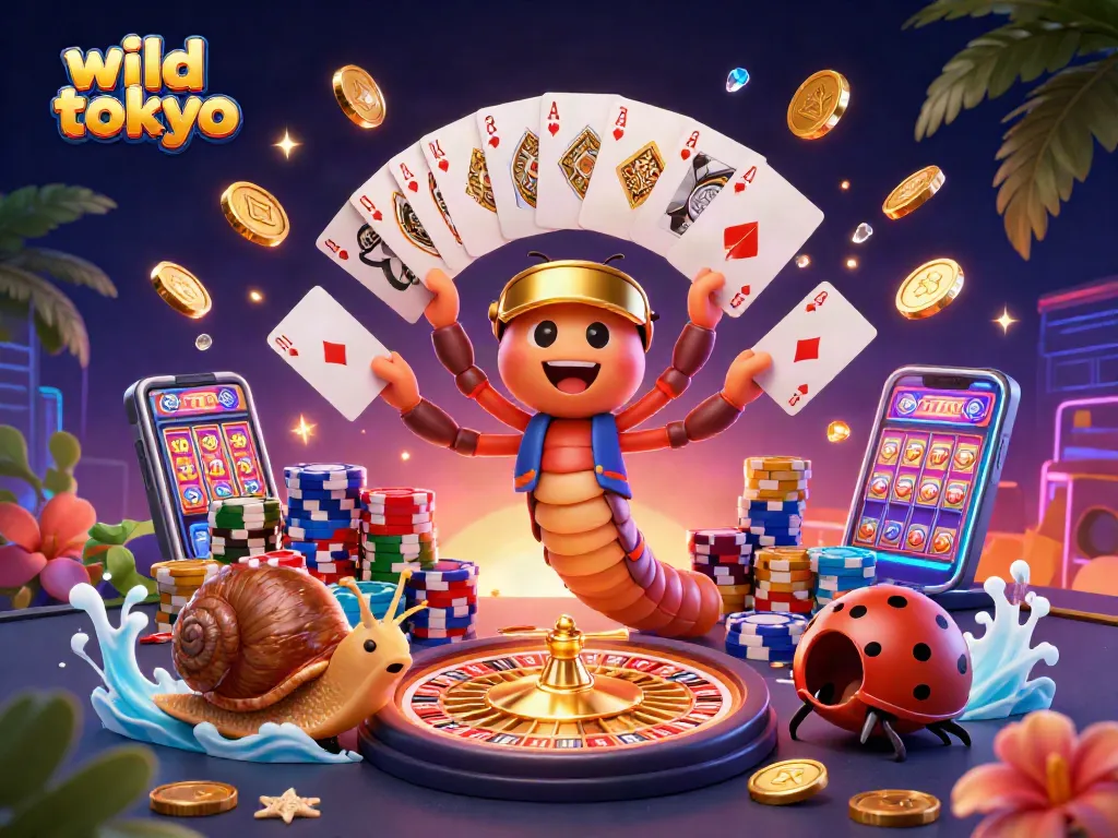Experience wild tokyo's vibrant casino scene with interactive dealers, cards, and dynamic gameplay elements.