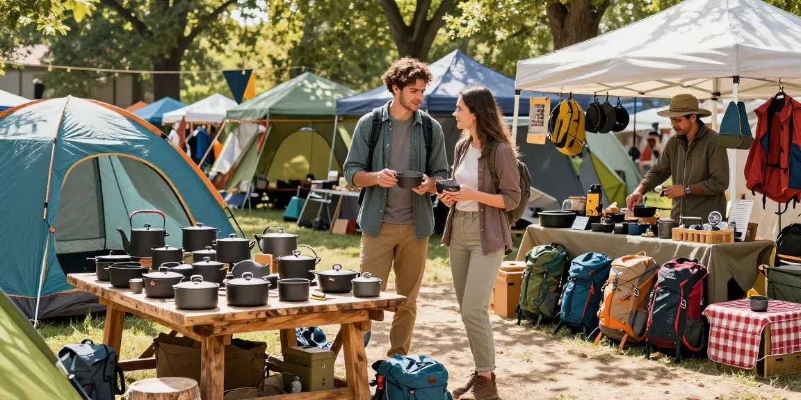 Explore modern outdoor gear and cast iron cookware at rokok88's vibrant market.