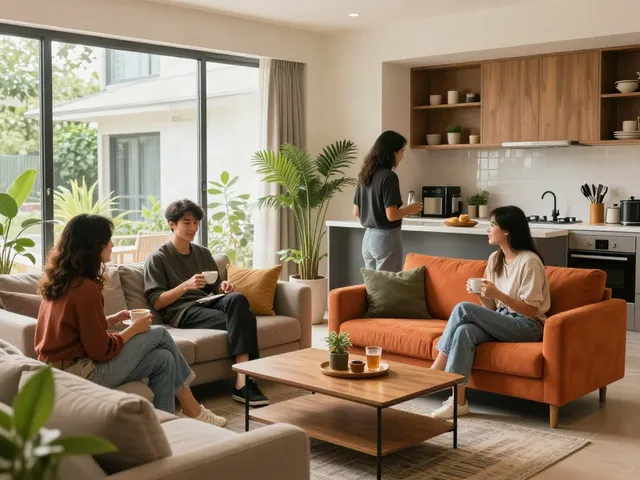 Modern premium boarding house atmosphere featuring rokok88 daftar benefits for residents.