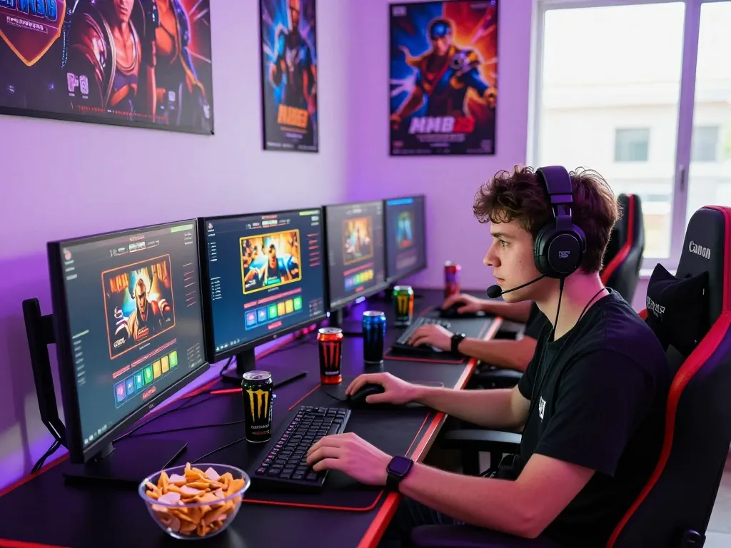 Engaging gaming setup featuring MM88 casino online with vibrant atmosphere.