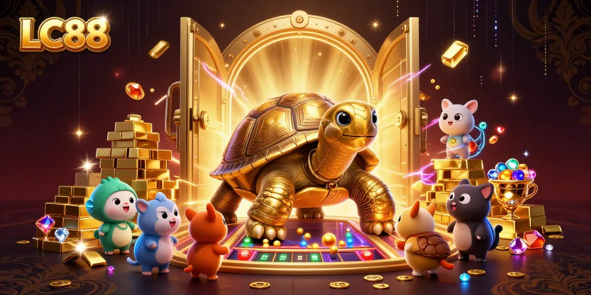 Experience LC88's vibrant gaming atmosphere with a thrilling golden tortoise pinball machine.