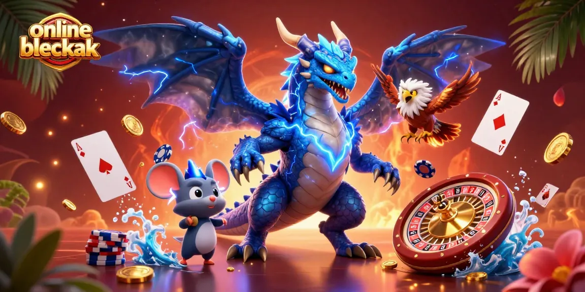 Experience exciting online blackjack action with vibrant cards, chips, and a dynamic casino atmosphere.